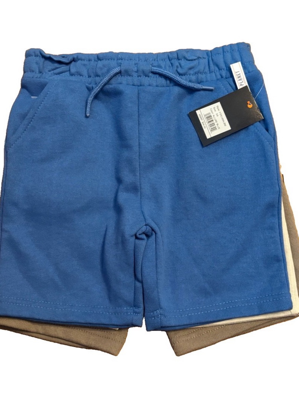Free Planet 3-Pack Pull-On Shorts Blue, Beige & Brown Size (5/6)
